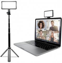 Lume Cube Broadcast Lighting Kit | Live Streaming, Video Conferencing, Remote Working, Zoom Webcam | Lighting Accessory for Laptop, Adjustable Brightness and Color Temperature, Computer Mount Included